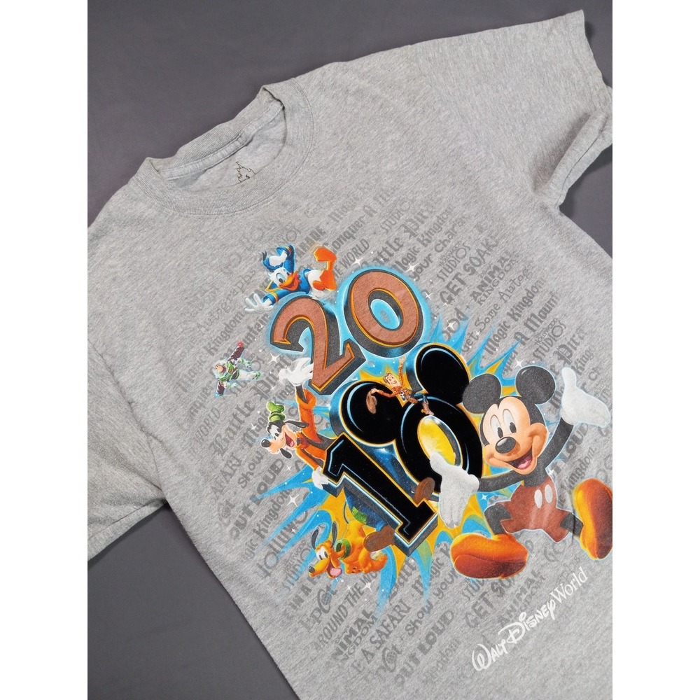 Disney Parks Walt Disney World 2018 Mickey Mouse Woody Kids Gray T-Shirt Size S